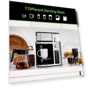 MultiServe Plus 10-Cup Pod Free Drip Coffee Maker — Coffee & Espresso Combos, Braun