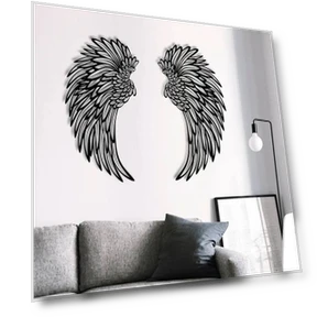 Angel Wings Metal Wall Art with LED Lights — Wall Lighting