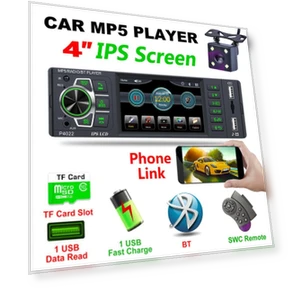 Car Stereo System with Bluetooth and 4-inch Touchscreen — Stereo Receivers, icreative