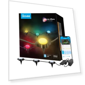 RGBIC Wi-Fi + Bluetooth Outdoor Ground Lights — Outdoor Light Projectors, Govee