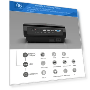 Smart HD Projector — Home Theater Projectors, TRANSJEE