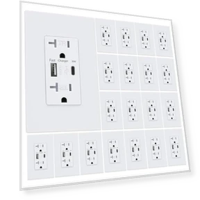 USB Wall Outlet with USB C Ports — Chargers, 3GRACE