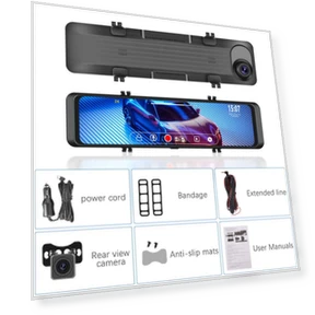 10.88-inch Mirror Dash Cam 2K — Rearview Cameras for Cars, Home Of Auto Parts