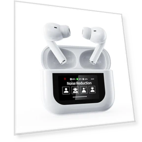 True Wireless Earbuds with Touch Screen and Charging Case — In-Ear Headphones, Andoer