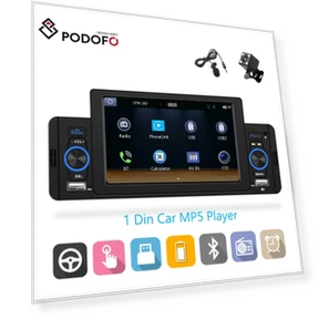 1 Din Car MP5/MP3 Player — Stereo Receivers, Podofo