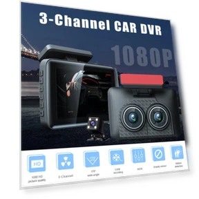 3-Channel Front and Rear View Dash Cam — Dashboard Cameras, Home Of Auto Parts