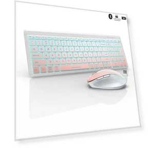 Silent Wireless Keyboard and Mouse with RGB Backlight — Keyboards, SeenDa