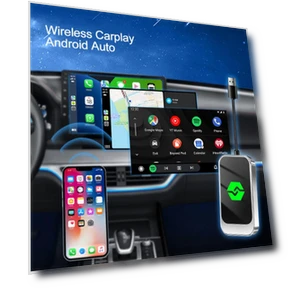 Bluetooth 5.0 2-in-1 Wireless Adapter for CarPlay & Android Auto — Phone Accessories, Auto Home Solutions