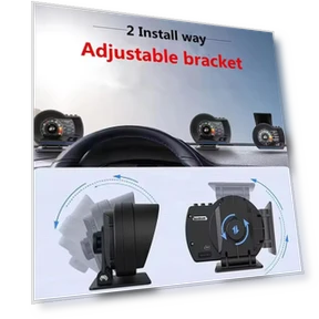 Car Head Up Display HUD Smart Car Water & Oil Temp Turbo RPM Gauge Digital Display Security Alarm Auto Meter — Car Accessories & Gadgets, A Surname Home