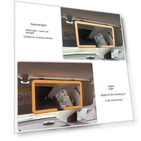 Car Sun Visor with LED Touch Screen Makeup Mirror — Visors, A Surname Home