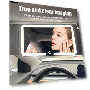 LED Makeup Mirror with Adjustable Sun Visor — Visor, RuJia Home Decor