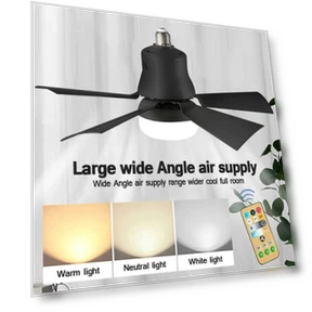 LED Ceiling Fan Lamp With Remote Control — Ceiling Fan Wall Controls, Rainbow Rain
