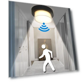 Waterproof IP66 LED Wall Light with Radar Motion Sensor — Garden Illumination, Good Household Items