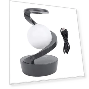 Wireless Charger Night Light Smart Control Rotating Floating RGB Color Changing Table Lamp — Desk & Table Lighting, ZY-Beauty-N