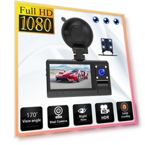 3-Channel Wi-Fi Car Dash Cam — Dashboard Cameras, JOHO