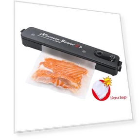 Automatic Vacuum Food Sealer with 10 Vacuum Bags — Vacuum Bags, Yazy