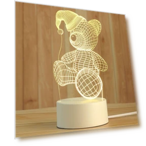 Custom Kids 3D Touch LED Night Light — Night Lights, Zhou Yajin