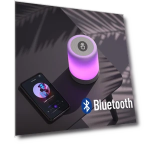 Touch Bedside Lamp with Bluetooth Speaker — Nightstands, Amouhom Direct
