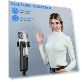 360 Rotation Auto Face Tracking AI Camera Phone Holder — Camera & Photo