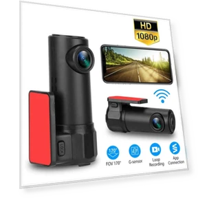 1080p HD Wireless Wi-Fi Car Dash Camera — Rearview Cameras for Cars, Optimized General