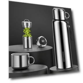 Smart Temperature Display Vacuum Insulated Thermos — Flasks, Refreshing Home