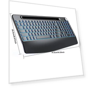 Wireless Keyboard with Wrist Rest — Gaming Keyboards, SeenDa