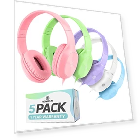 Kids Headphones Bulk Set — In-Ear Headphones, Sonitum
