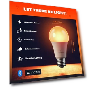 Smart LED Light Bulb — LED, Caveman Smart Lighting