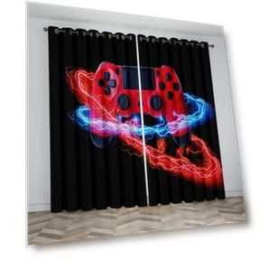 Kids Gaming Controller Curtains — Kids' Décor, A Family Of Home Textiles