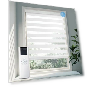 Motorized Zebra Blinds — Honeycomb, COOLWINDS