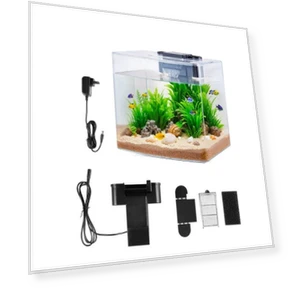 Smart Arch Clear GPPS Fish Tank Aquarium — Stands, VEVOR