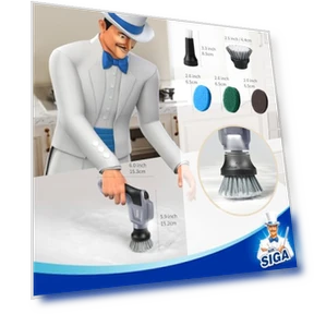 Electric Spin Scrubber — Brushes, MR.SIGA