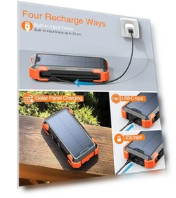 Portable Charger with Built-in Cables and Thermometer — Chargers, GOODaaa