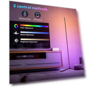 Smart Adjust RGB LED Corner Floor Lamp — Standing Lights, IOHFOI