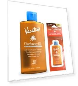 Chardonnay Oil SPF 30 & Air Freshener Bundle — Face Tan Enhancers, Vacation Inc.