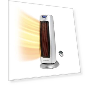 Electric Oscillating Ceramic Tower Space Heater — Portable Heating Solutions, Comfort Zone