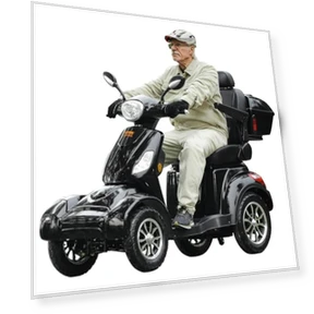 Heavy Duty 4-Wheel Mobility Scooter — Electric Self-Balancing Scooters, VEVOR