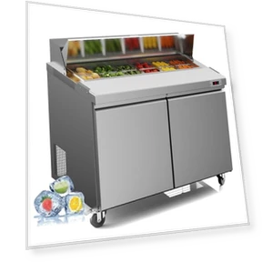 Commercial Refrigerator Sandwich Salad Prep Table — Sandwich Makers & Panini Presses