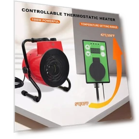 Greenhouse Heater with Adjustable Thermostatic — Portable Heating Solutions, Karveden
