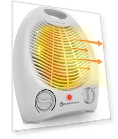Electric Fan-Forced Portable Space Heater — Portable Heating Solutions, Comfort Zone