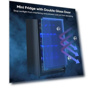 Mini Fridge With Glass Door — Drink Coolers, Tehanld