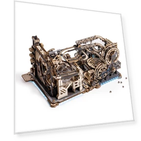 3D Wooden Puzzle Marble Run — Educational, TAKUMIYA