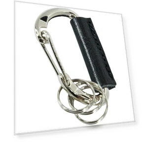 Leather Carabiner Key Ring — Keyrings & Keychains, SAKURA BLOSSOM TOYS