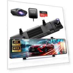 4K Dash Cam with Rear Camera — Rearview Cameras for Cars, SAMURAI STYLE