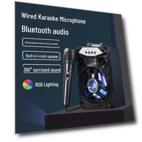 Portable Color Bluetooth Speaker with Microphone — Portable Audio, AI Supermarket