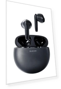 Stylish Round Touch Automatic Wireless Bluetooth Earbuds — In-Ear Headphones, ELECOM