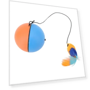 Automatic Moving Cat Ball with Feather Plush Hanging — Balls, Neoglint