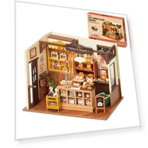 Miniature Dollhouse Kit with LED Light — Doll Crafting, Robotime