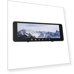 Rear View Mirror Touch Screen Video Monitor — Rearview Safety Systems, Zen-Japan Electronics