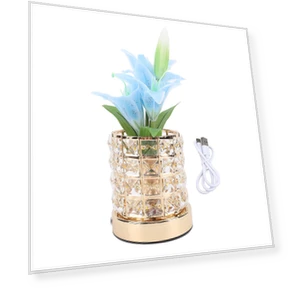 Rechargeable Crystal Flower Lamp — Lighting, CosyHome